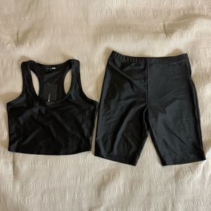 Black workout or lounging set